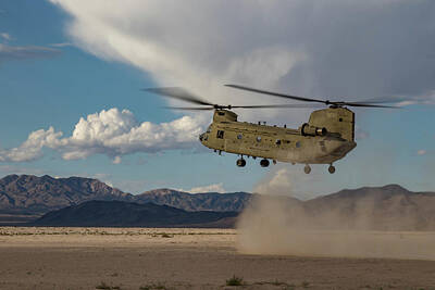 Longhorn Paintings - A CH-47F Chinook by US Army by Timeless Images Archive