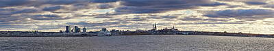 Jouko Lehto Royalty-Free and Rights-Managed Images - A Cloudy Tallinn panorama from the sea by Jouko Lehto