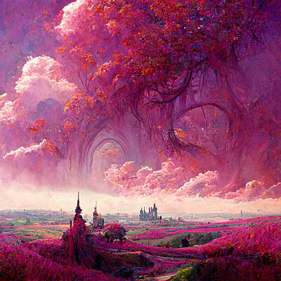 Royalty-Free and Rights-Managed Images - A  Fantasy  World  Of  Pink  Purple  Teal  And  Orange  Landsc  316c7c97  F1ec  4f14  B703  671a9916 by Celestial Images