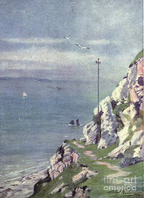 Landscapes Drawings - A Footpath on the Great Orme g1 by Historic Illustrations
