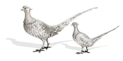 Wall Street Journal Cartoons - A German silver pheasant decanter by Neresheimer Hanau  2 by Artistic Rifki