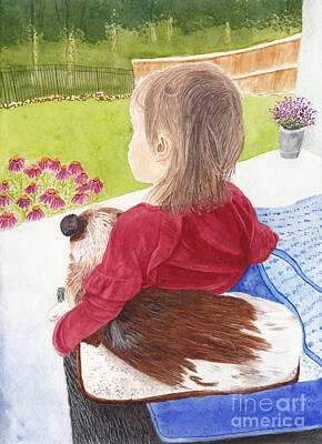 Whimsical Animal Illustrations - A Girls Best Friend by Conni Schaftenaar