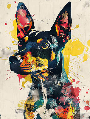 Love Marilyn - A graphic depiction of Manchester Terrier Dog by Clint McLaughlin