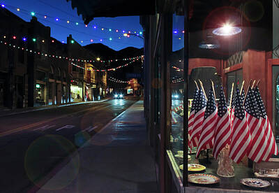 Bear Paintings - A Late Night in Bisbee During the Holidays, AZ, USA by Derrick Neill