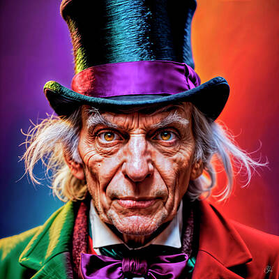 Modern Man Old Hollywood Royalty Free Images - A Modern Scrooge A Pop Art Portrait of a Timeless Character Royalty-Free Image by Bryce Haymond