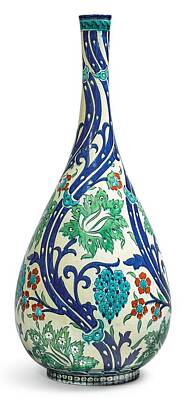 Staff Picks Rosemary Obrien Rights Managed Images - A Monumental Cantagalli Iznik-style Pottery Vase, Italy, Late 19th Century Royalty-Free Image by Artistic Rifki