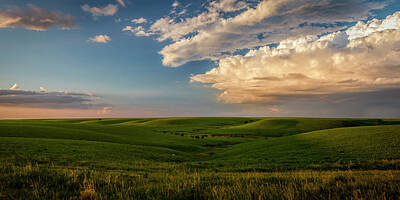 Scott Bean Rights Managed Images - A Perfect Evening on the Prairie Royalty-Free Image by Scott Bean
