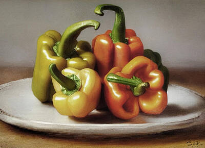 Nightscapes - A plate of bell peppers by Samuel HUYNH