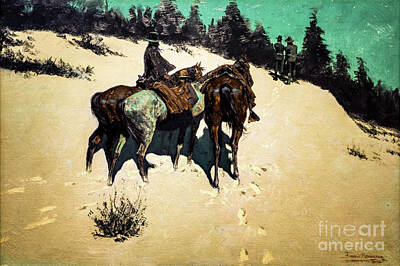 Barnyard Animals - A Reconnaissance by Frederic Remington 1902 by Frederic Remington