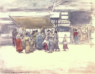 Wilderness Camping - A Rush to the Stall q2 by Historic Illustrations