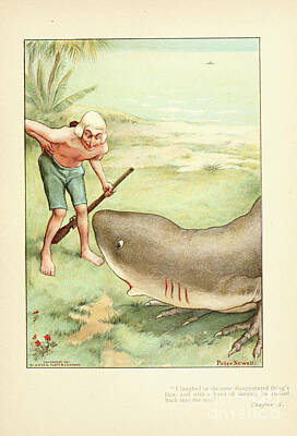 Bob Dylan - A shark on land c1 by Historic illustrations