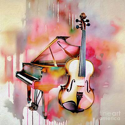 Jazz Digital Art - A Unique Musical Experience by Laurie