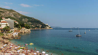 Nailia Schwarz Food Photography - A view over Plaza Banje beach along Dubrovniks adriatic coast, Croatia by Snap-T Photography