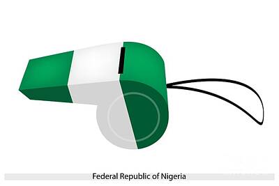Sports Drawings - A Whistle of Federal Republic of Nigeria by Iam Nee