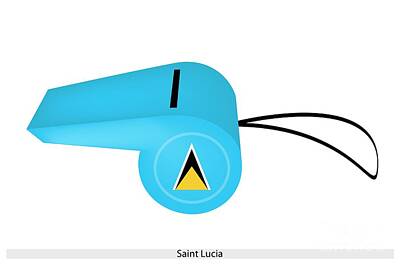 Football Drawings - A Whistle of Saint Lucia by Iam Nee