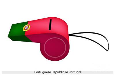 Football Royalty Free Images - A Whistle of The Portuguese Republic Flag Royalty-Free Image by Iam Nee