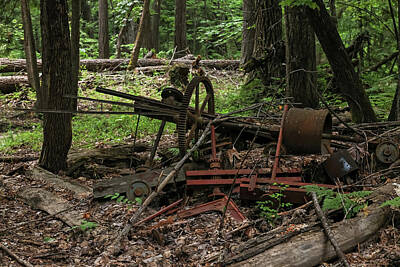 Thomas Kinkade - Abandoned machinery  by Jeff Swan
