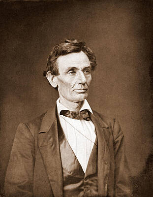 Politicians Photos - Abraham Lincoln - 1860 - Sepia by David Hinds
