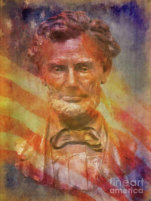 Politicians Digital Art - Abraham Lincoln American President by Randy Steele