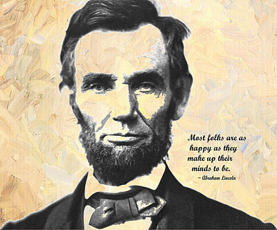 Politicians Digital Art Royalty Free Images - Abraham Lincoln and Quote Royalty-Free Image by Linda Mears