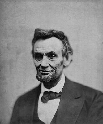 Politicians Photo Royalty Free Images - Abraham Lincoln Portrait  - 1865 Royalty-Free Image by David Hinds