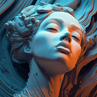 Surrealism Digital Art - Abstract and Surreal figures of women - 1 by Sotiris Filippou