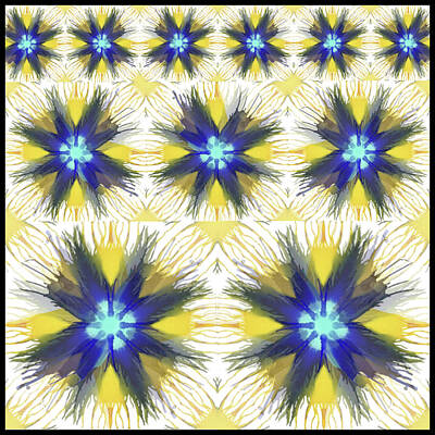 Abstract Flowers Digital Art - Abstract Field of Flowers by Only A Fine Day