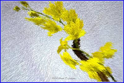 Floral Digital Art - Abstract floral stem by Sonali Gangane
