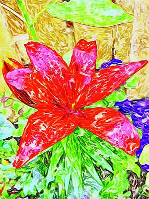 Lilies Digital Art - Abstract Lily 7 by Douglas Brown