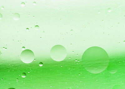 Fine Dining Rights Managed Images - Abstract  Macro Bubbles in Green Royalty-Free Image by Amelia Pearn