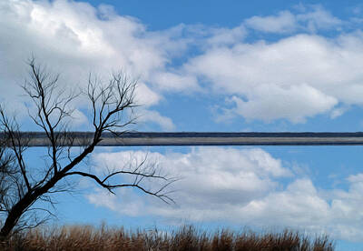 Abstract Landscape Photos - Abstract Mirror Image Landscape by Sandra J