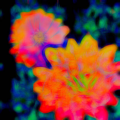 Fairy Tales Royalty Free Images - Abstract painted flowers 92020 Royalty-Free Image by Cathy Anderson