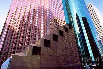 Abstract Skyline Photos - Abstract Shadows in Downtown Houston by Wernher Krutein
