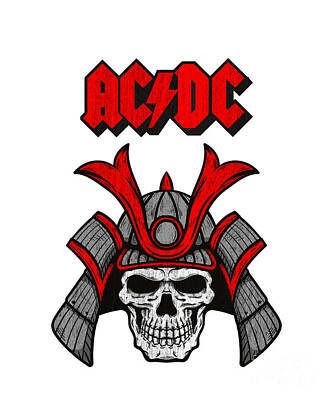 Rock And Roll Digital Art - Acdc Skull Mode by Paul Leeper
