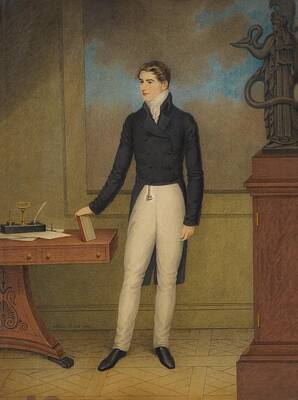 Mossy Lanscape - Adam Buck Cork 1759  1833 London Portrait of a Young Man Standing by a Desk in an Interior by Artistic Rifki