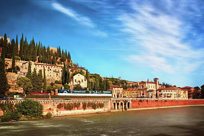 Lighthouse - Adige River and Roman Theatre Verona Italy by Carol Japp