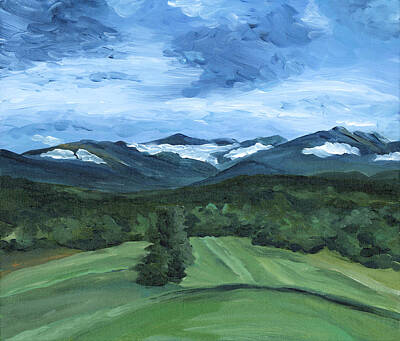 Jackie Kennedy - Adirondack Mountains View from the Course by Susan Jones