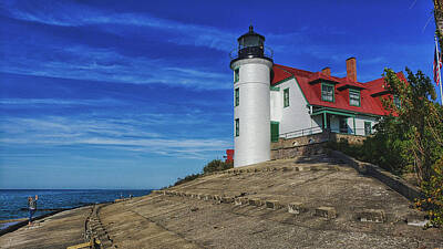 Royalty-Free and Rights-Managed Images - Admiring Point Betsie Lighthouse by Christopher Thomas