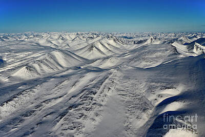 Rolling Stone Magazine Covers - Aerial view of Brooks Range Yukon Canada by Atlas Photo Archive
