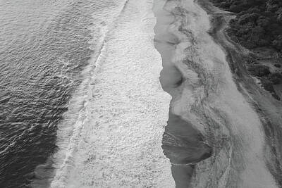 Sewing Machine - Aerial View of Ocean Waves Crashing on Shore by Timeless Images Archive