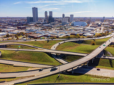 Staff Picks Judy Bernier Rights Managed Images - Aerial view of the Tulsa downtown Royalty-Free Image by Chon Kit Leong