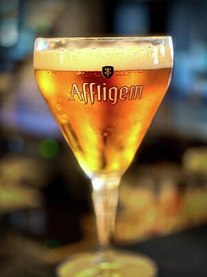 Beer Photos - Affligem Beer glass  by Galen Mills
