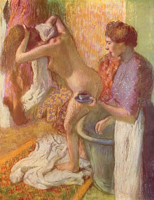 Royalty-Free and Rights-Managed Images - After the bath by Edgar Degas by Mango Art