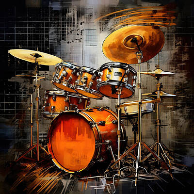 Music Digital Art - Age Of Drummers by Athena Mckinzie