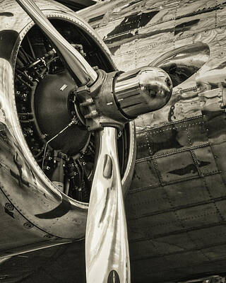 Road And Street Signs - Airplane Rotary Engine by Zayne Diamond Photographic