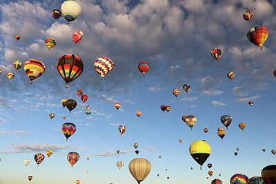 Monochrome Landscapes - Albuquerque Balloon Fiesta by Brigitte Thompson