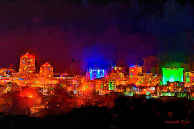 Abstract Shapes Janice Austin Royalty Free Images - Albuquerque Skyline 100 - PA3 Royalty-Free Image by Leonardo Digenio