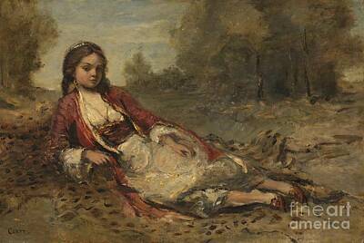 Zodiac Posters - Algerian, Camille Corot, 1871 - 1873 by Shop Ability