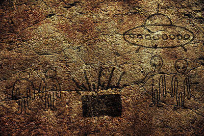 Digital Art - Alien Cave Painting by Pelo Blanco Photo