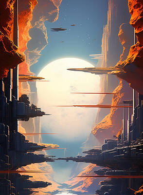 Digital Art - Alien Planet by Manjik Pictures